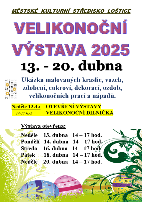 VELIKONOČNÍ VÝSTAVA plakát